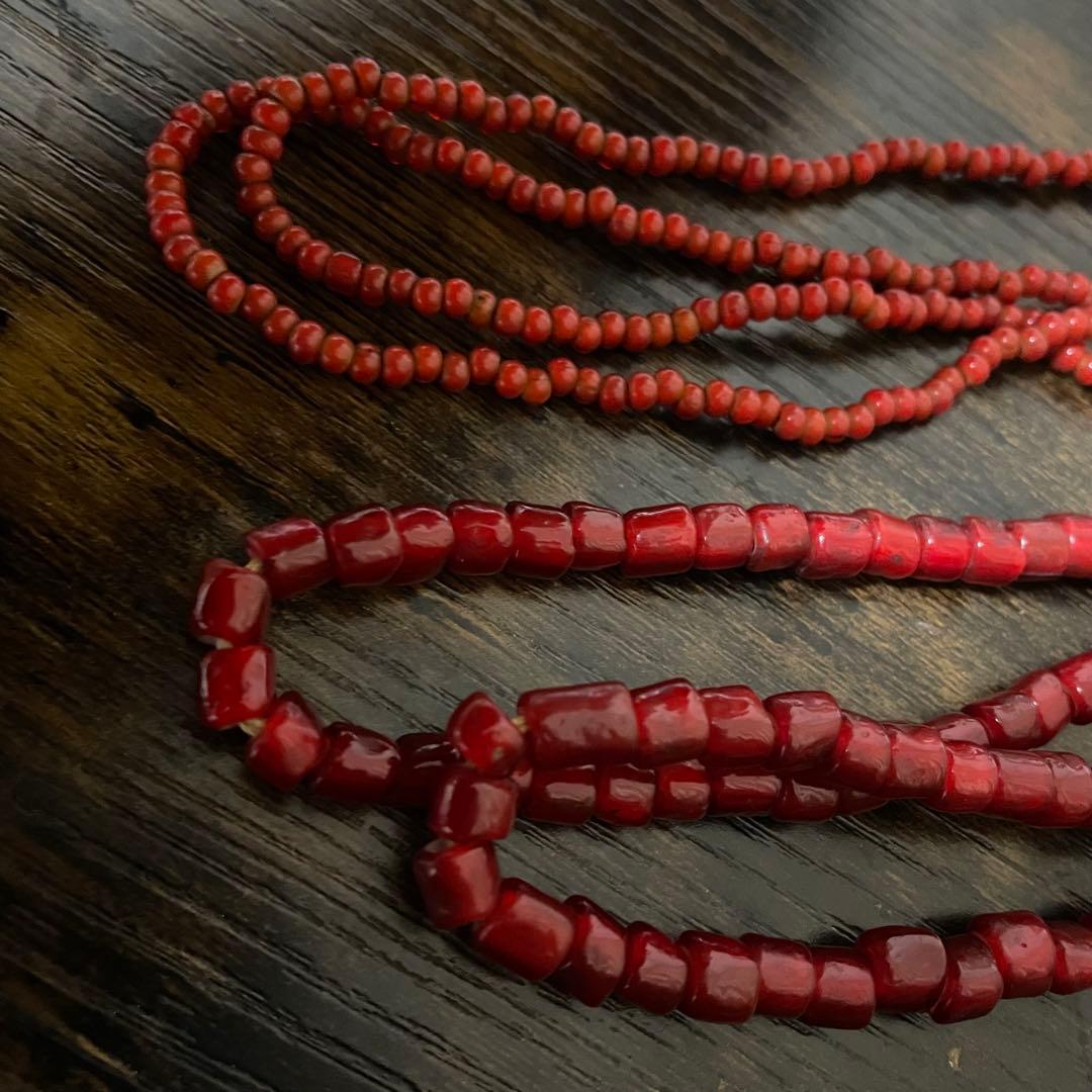 ★激レア★強血赤★ビンテージホワイトハーツ★インディアンジュエリー★アンティーク