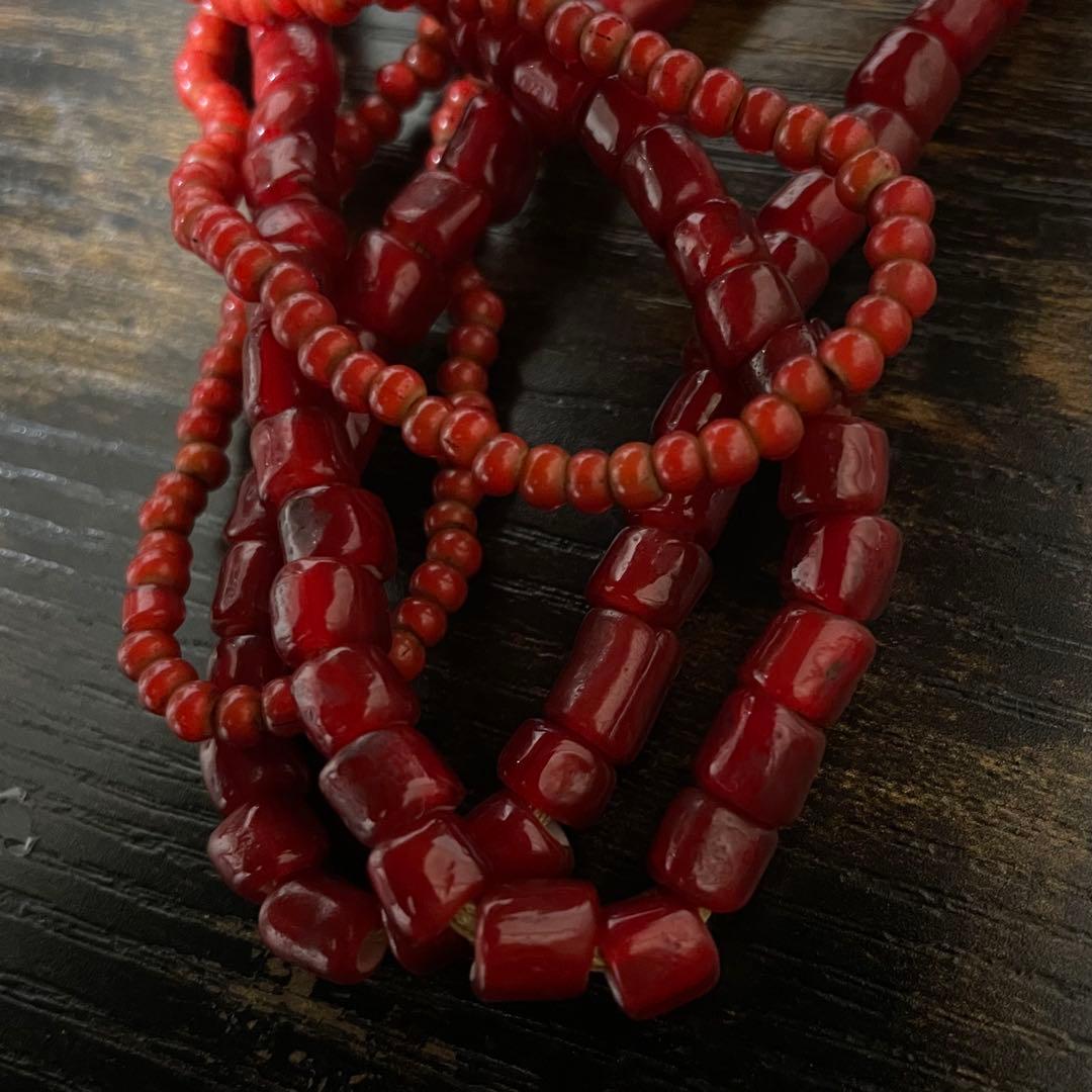 ★激レア★強血赤★ビンテージホワイトハーツ★インディアンジュエリー★アンティーク