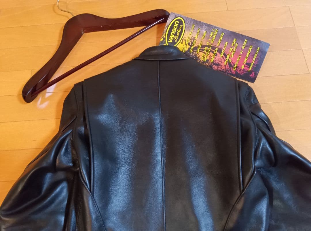 こ*吉様 超美品VANSON TYPE Bシングルライダース34黒ブラック付属品