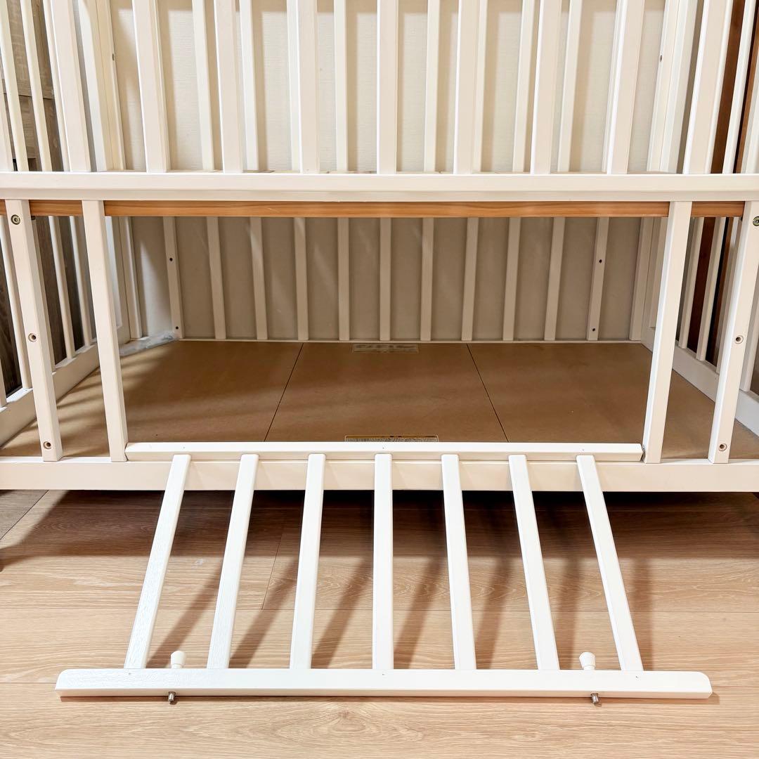 KATOJI ホワイト 木製 ベビーベッド 120×70 レギュラー