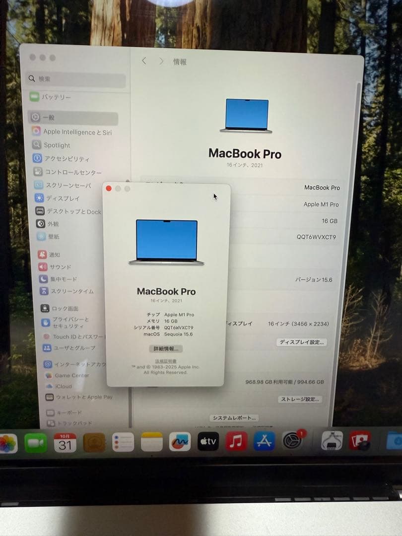 Apple MacBook Pro 16インチ (2021)