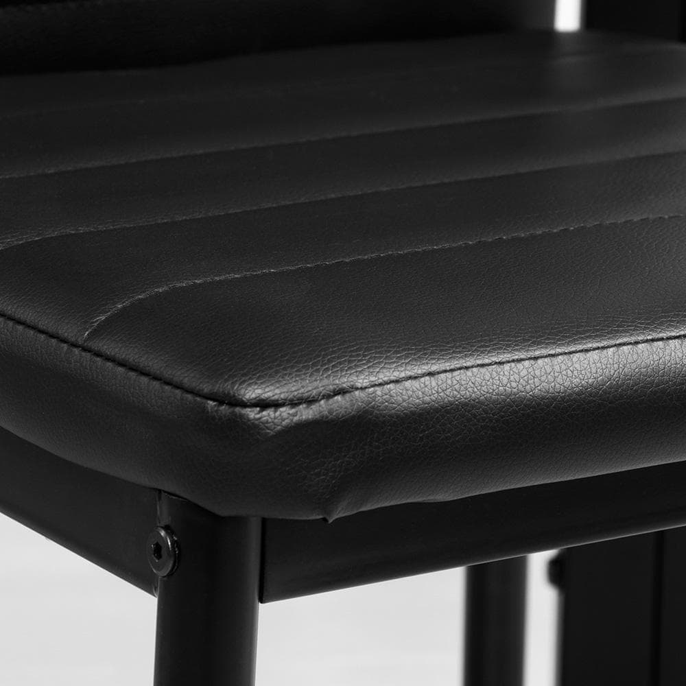 【ホワイト4脚】ダイニングチェア 椅子 レザー　食卓　レトロ モダン 北欧