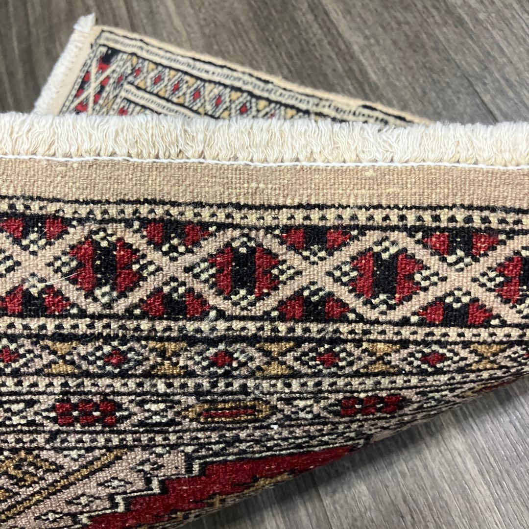 55x44cmトライバルラグ手織り絨毯カシミリヤンヴィンテージ アンテイーク絨毯