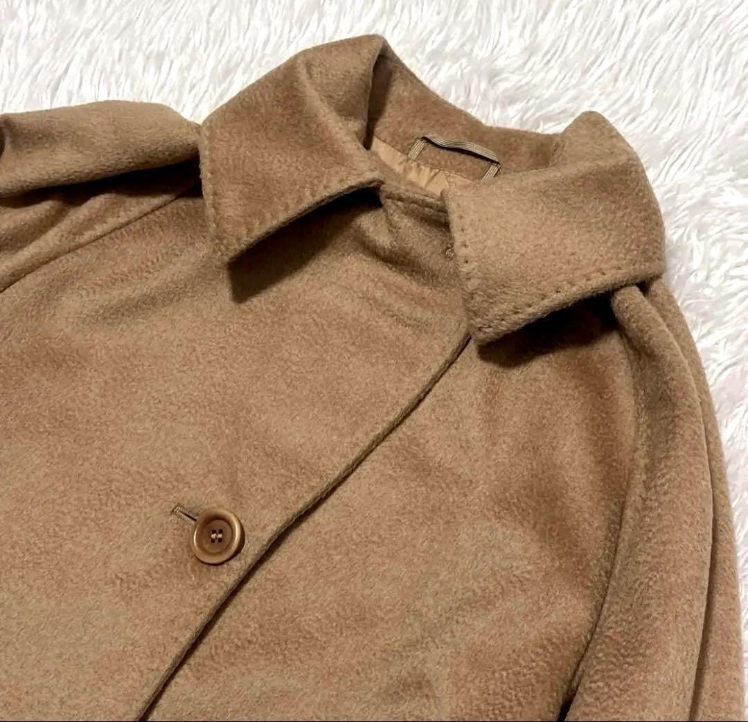 Max Mara 白タグ キャメル100% ロング チェスターコート 36
