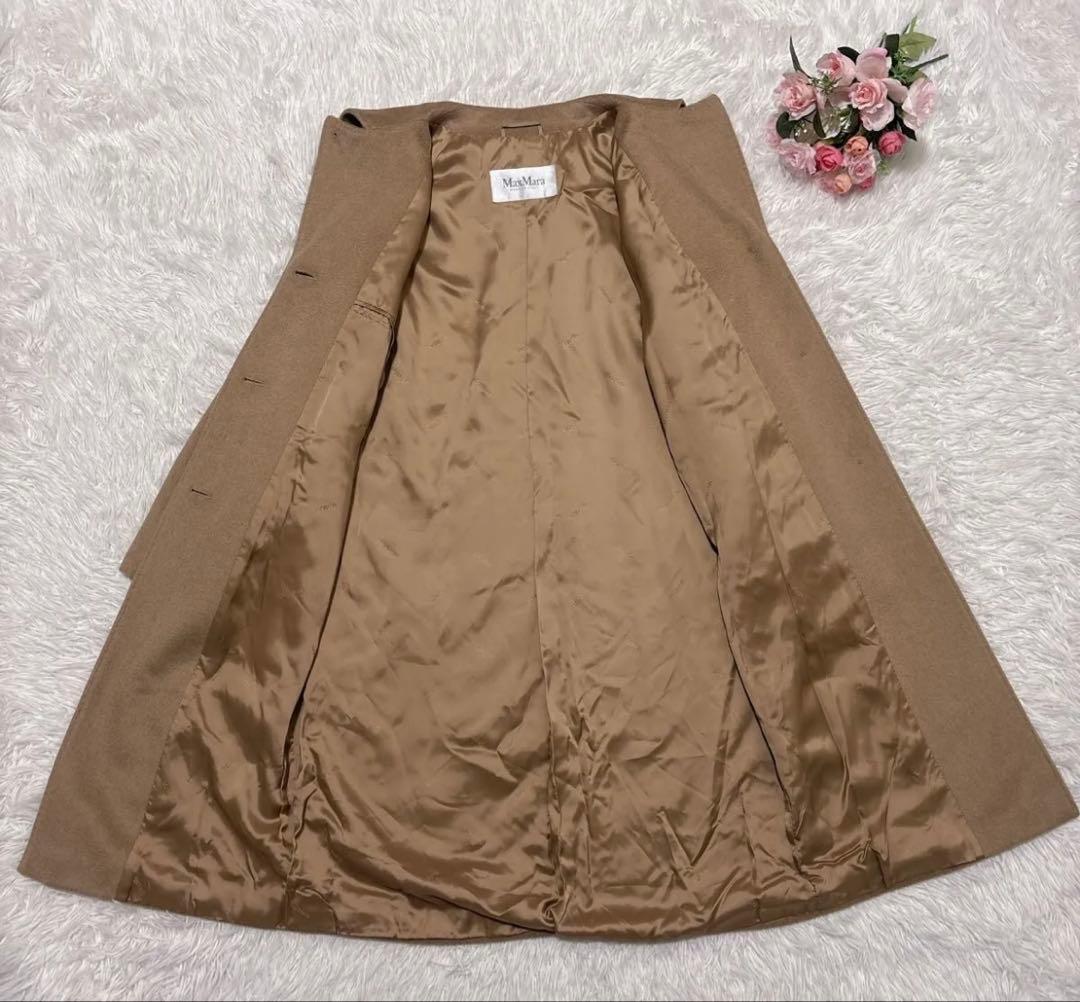 Max Mara 白タグ キャメル100% ロング チェスターコート 36