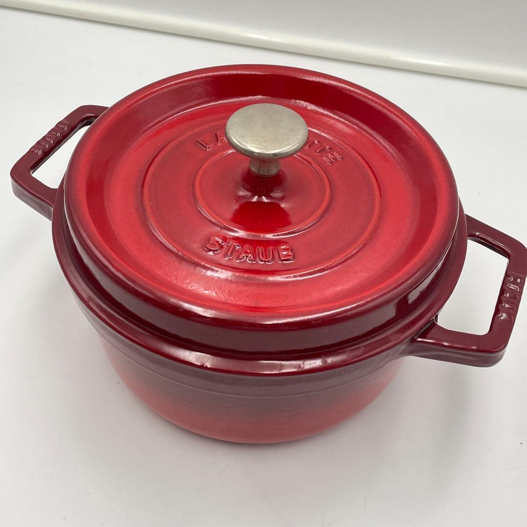 STAUB ストウブ　ピコ・ココットラウンド　20cm レッド系