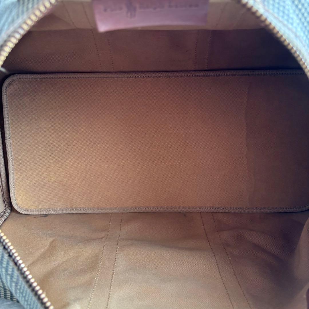 ポロラルフローレン ボストンバッグ 2WAY PVCレザー ブラウン ハンド