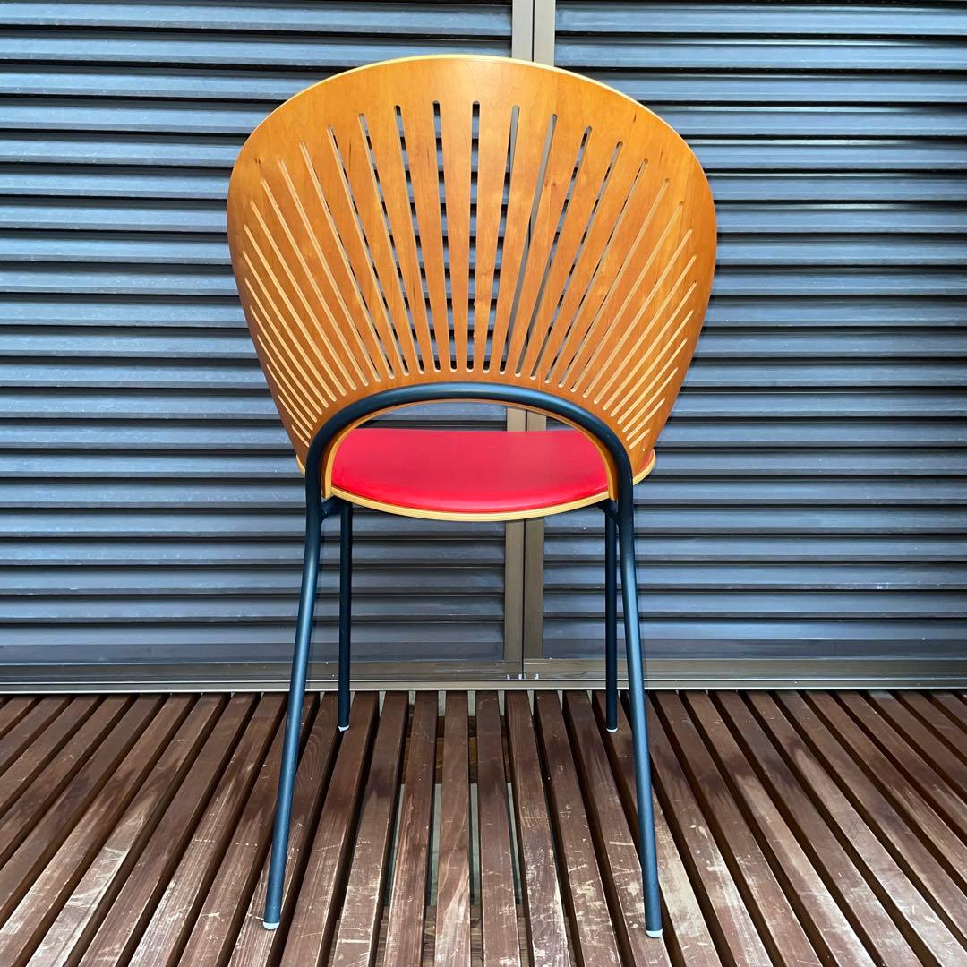 デンマーク　フレデリシア　椅子　ナナディツエル　赤