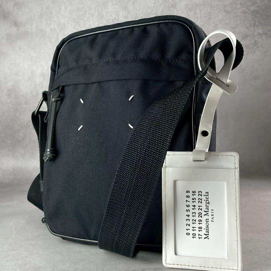 masa3284✨メゾンマルジェラ ショルダーバッグ 黒 4ステッチ 無地