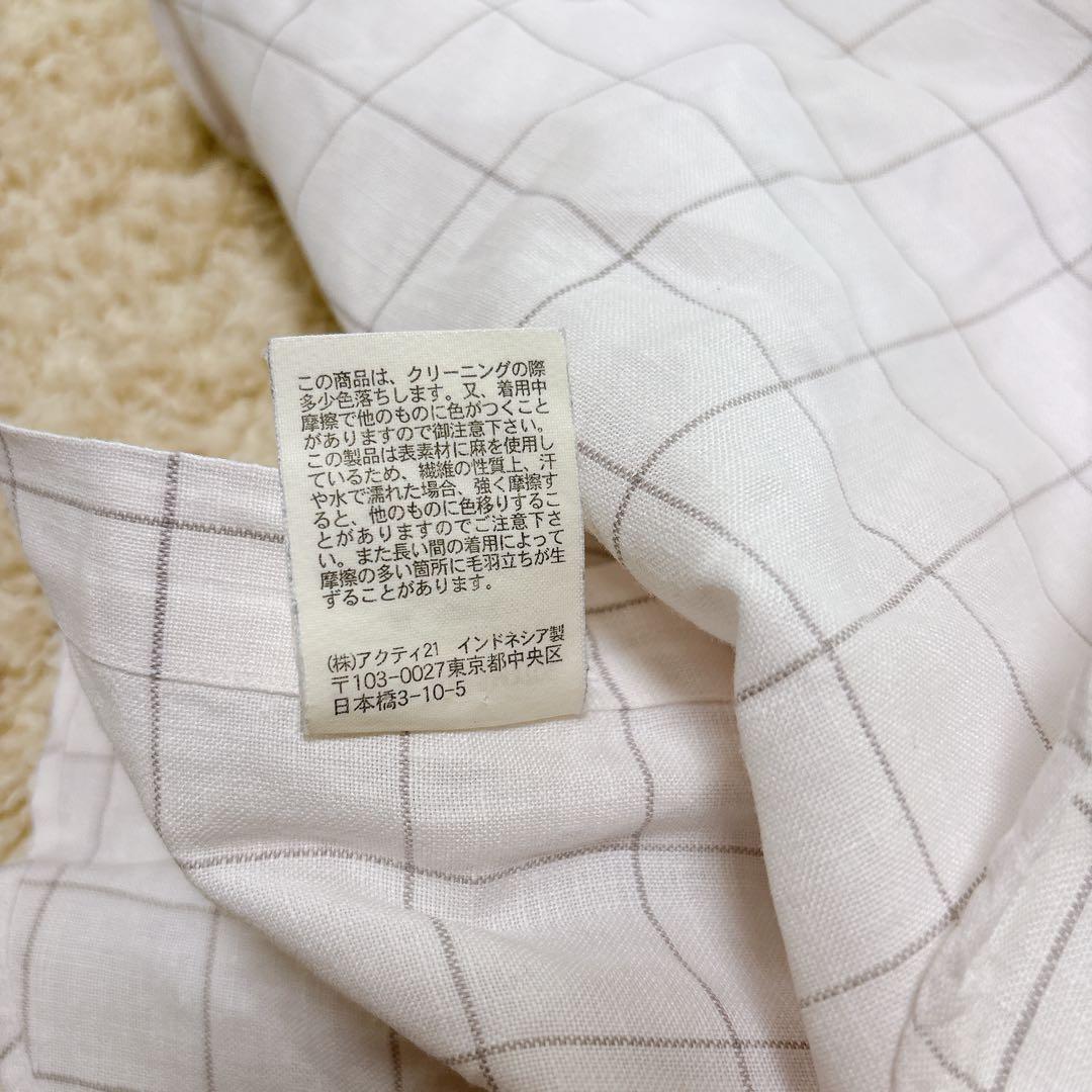 ラルフローレン 90s ヴィンテージ リネン100長袖シャツ ブレイク チェック