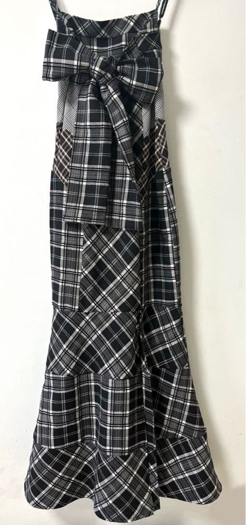 アンドマリー ワンピース Juni check dress ブラック M