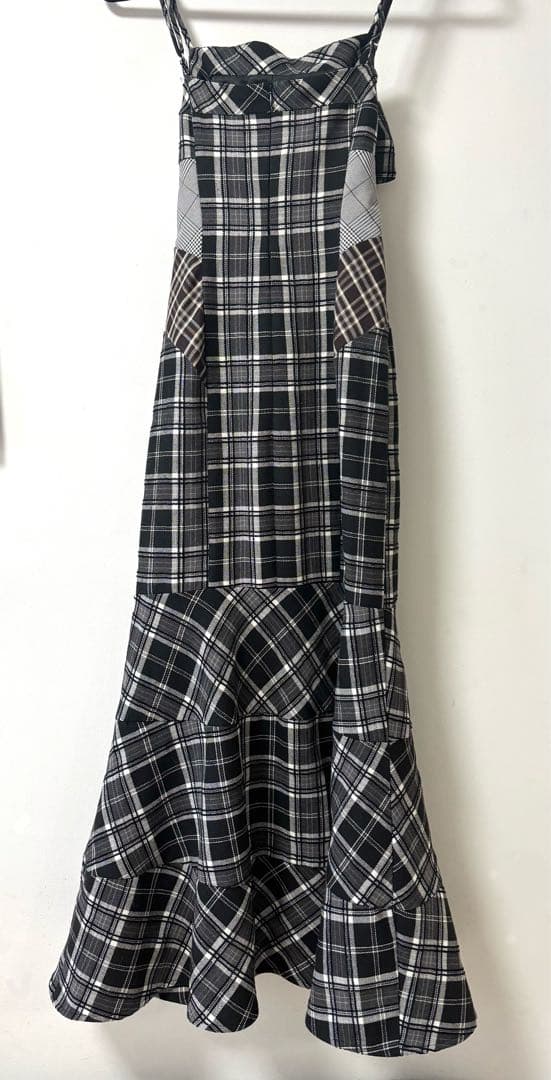 アンドマリー ワンピース Juni check dress ブラック M
