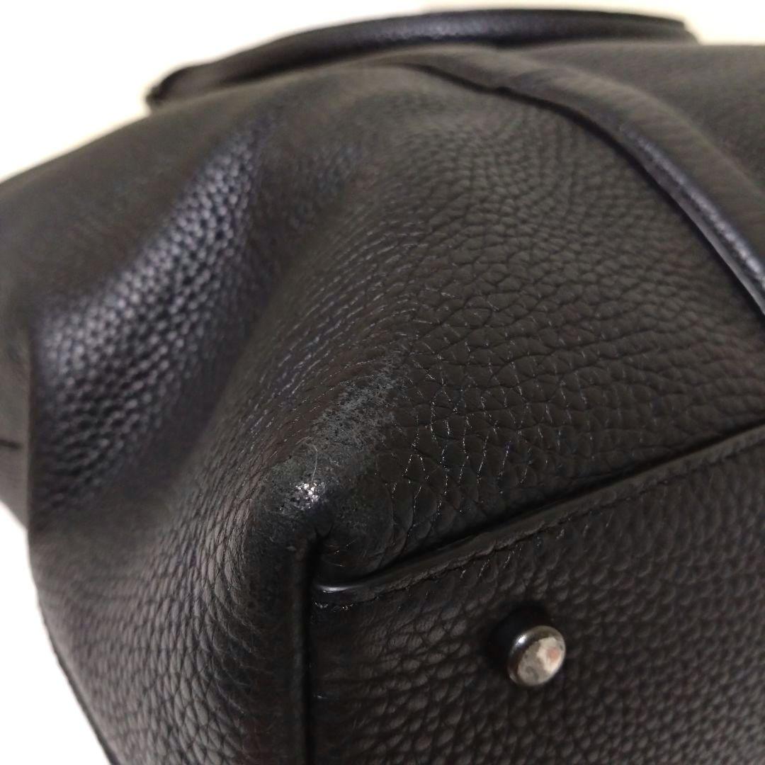 コーチ メトロポリタン トートバッグ ビジネス レザー シボ革 2way 黒