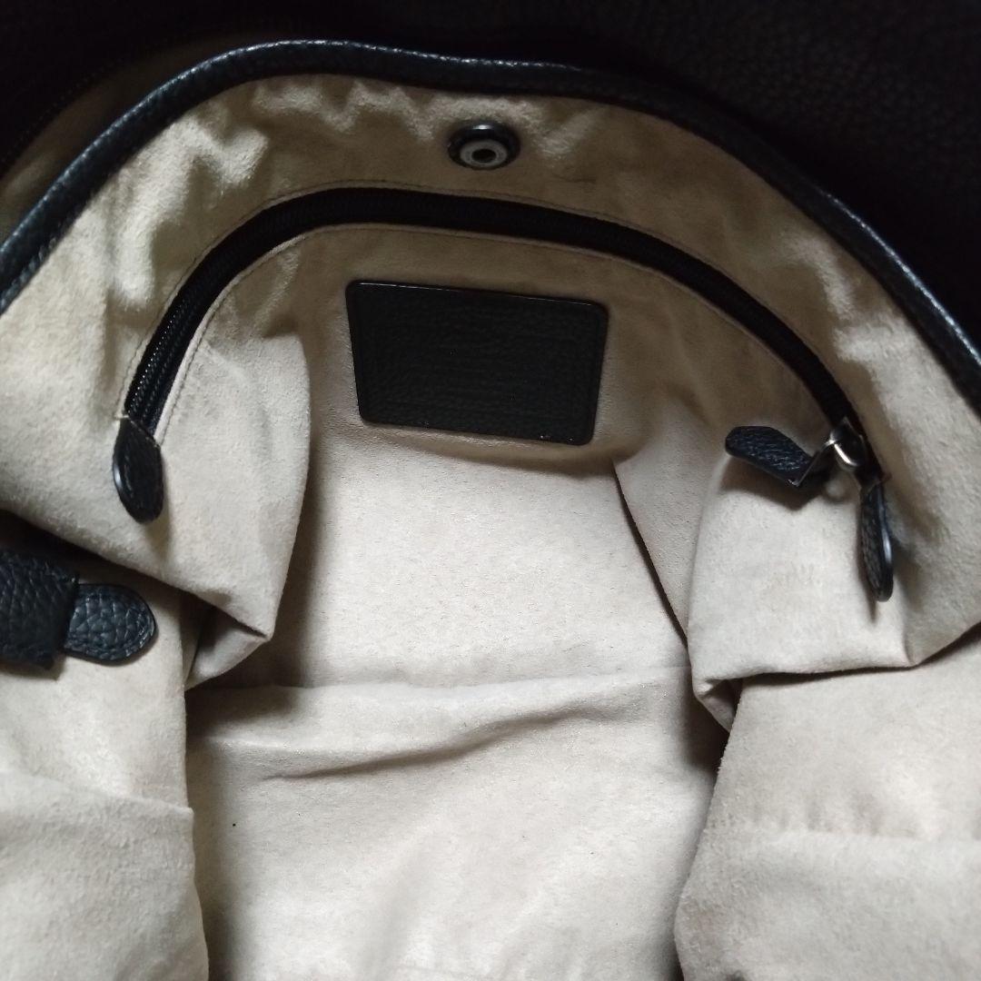 コーチ メトロポリタン トートバッグ ビジネス レザー シボ革 2way 黒