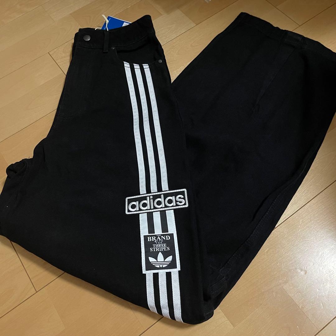 新品28】★当日発送★アディダス アディブレイク 2-IN-1 デニムパンツ 黒