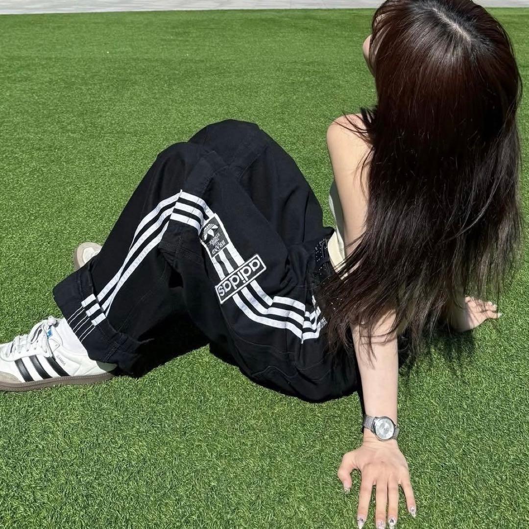 新品28】★当日発送★アディダス アディブレイク 2-IN-1 デニムパンツ 黒