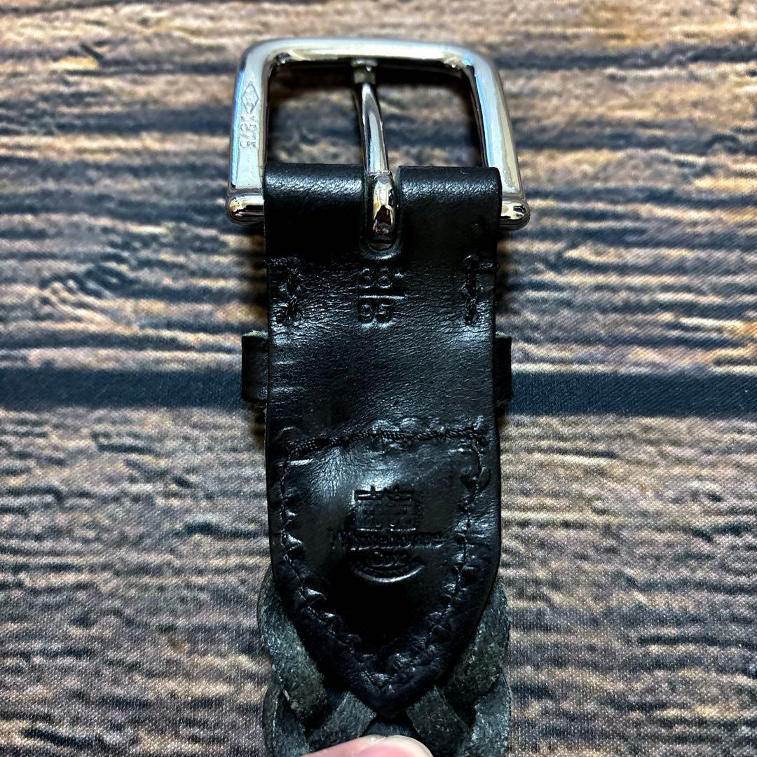 小物 WHITEHOUSECOX / leather mesh belt