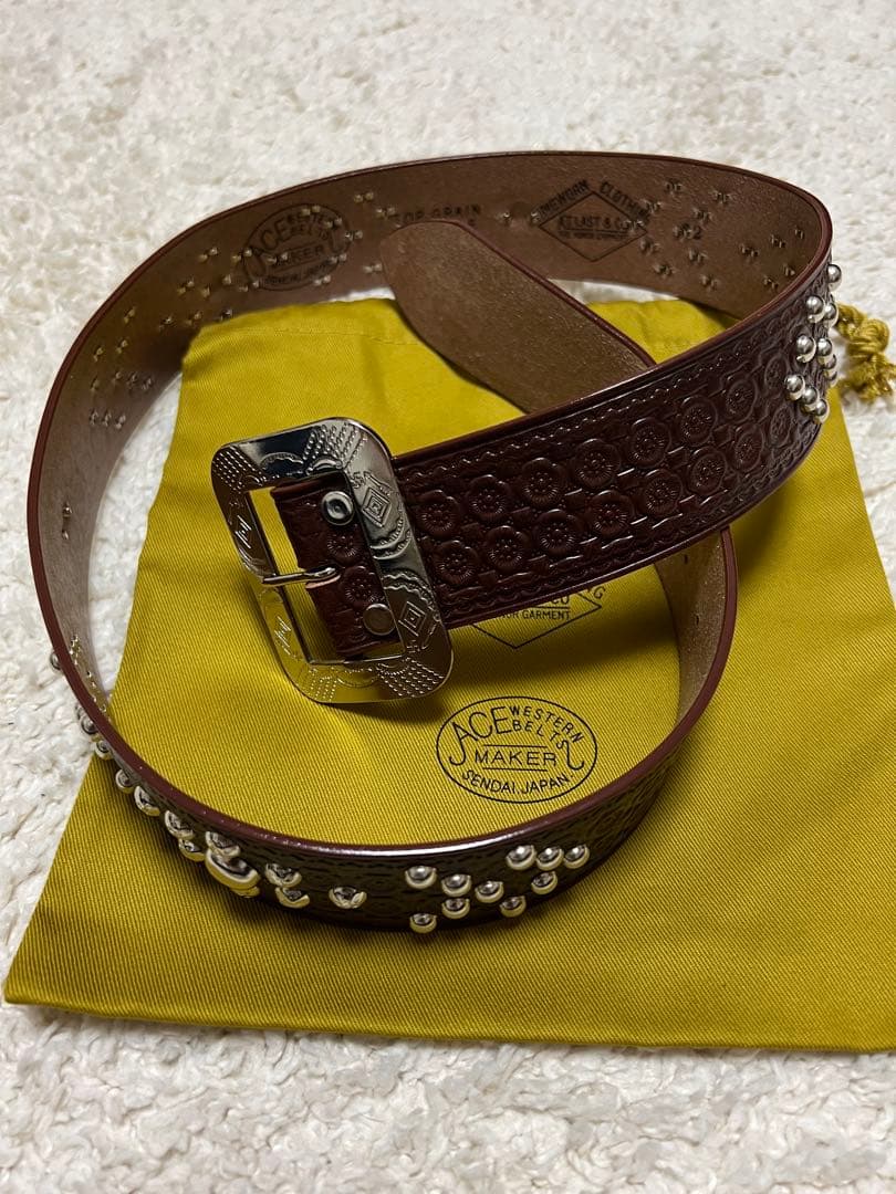 小物 atlast&co STUDS BELT ACE WESTERN BELT 32