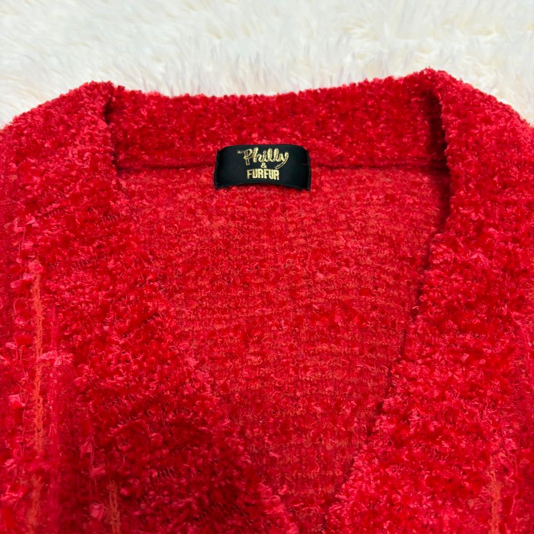 【未使用級】2025SS 美品 furfur フィリーチョコレート猫カーディガン