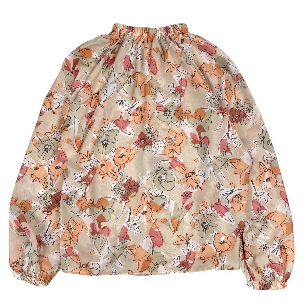 美品 トゥモローランド 24SS 近年 ピオニープリントブラウス 定価2.3万