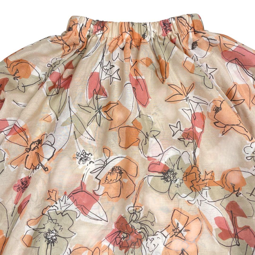 美品 トゥモローランド 24SS 近年 ピオニープリントブラウス 定価2.3万