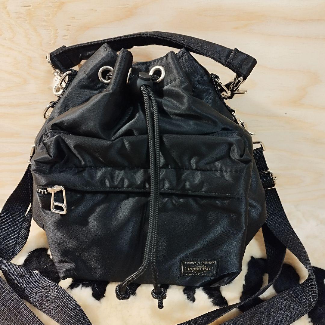 PORTER ブラック バルーンサック　S ショルダーバッグ ハンドバッグ　巾着