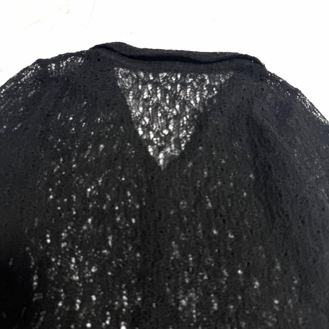 【しゅわしゅわ】2025✨️ニュアンス ウール レースポロニット トップス