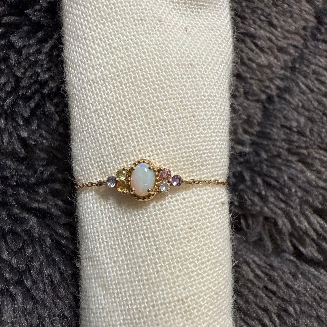 v*n様 ヴァンドーム青山 10Kイエローゴールドオパール チェーンリング