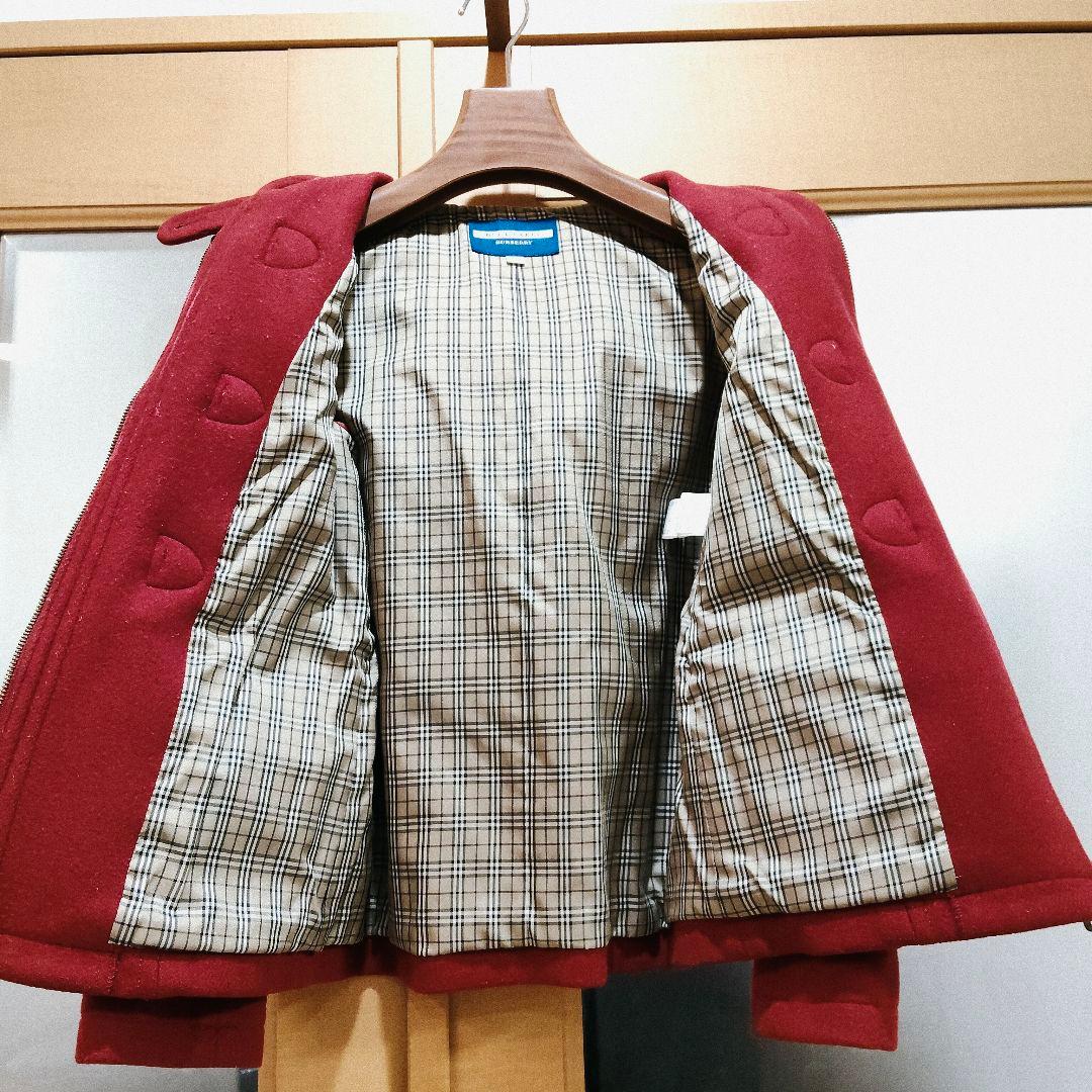 人気 バーバリー ブルーレーベル ダッフルコート ショート丈 ノバチェック