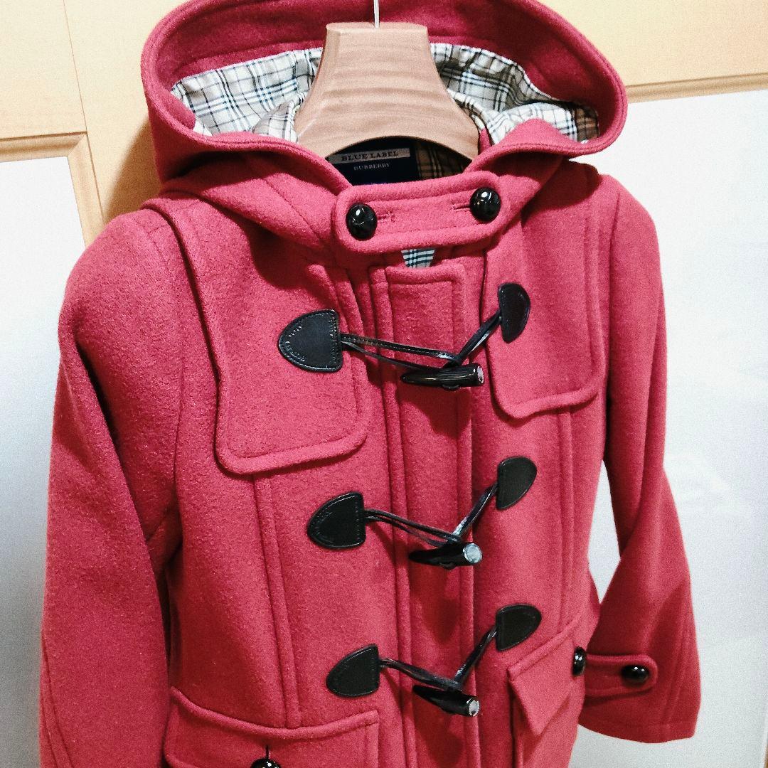 人気 バーバリー ブルーレーベル ダッフルコート ショート丈 ノバチェック