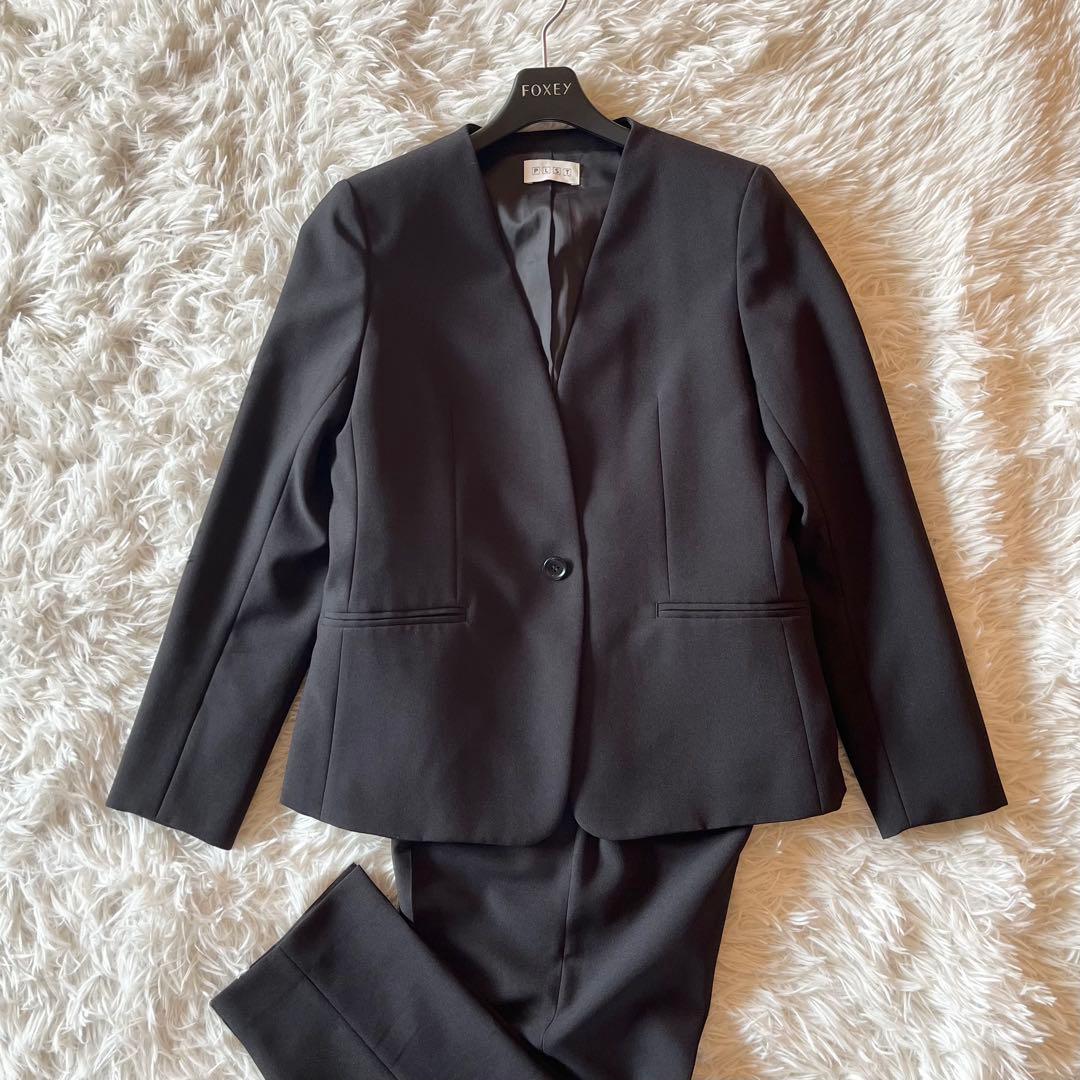 未使用級✨ プラステ プレミアムオックスカラーレスジャケット パンツスーツ 黒