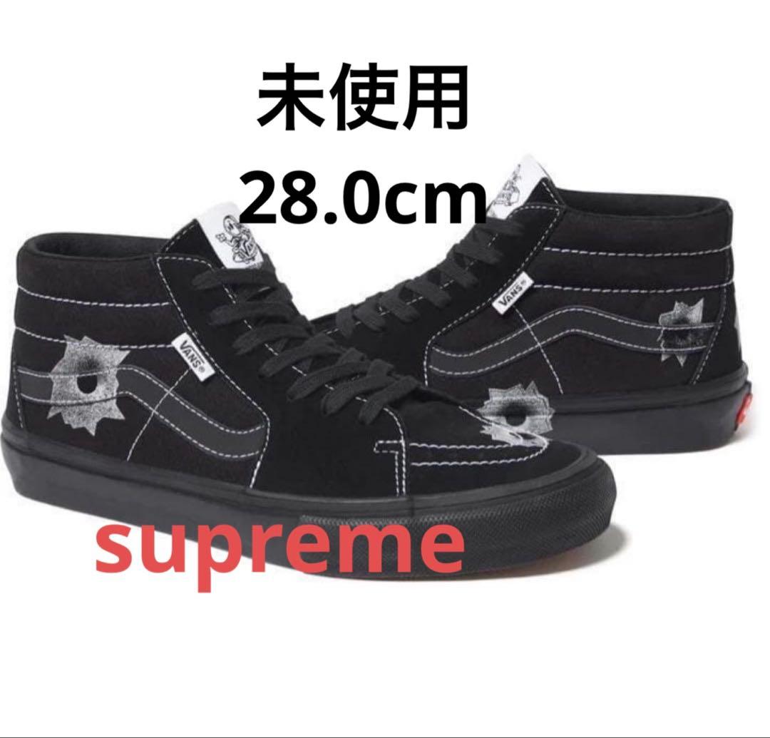 靴 Supreme Vans Nate Lowman Skate Mid 28.0