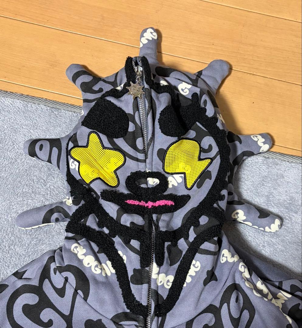 Glo Gang グローギャング　フルジップパーカー グレー　S