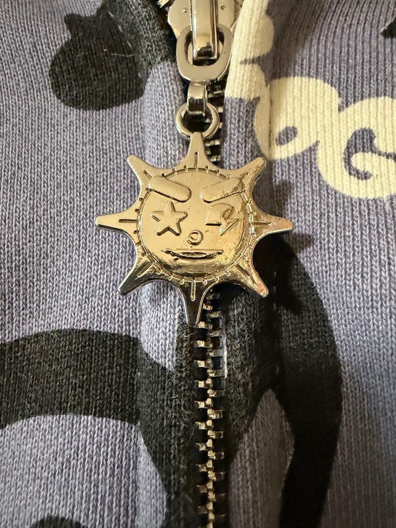 Glo Gang グローギャング　フルジップパーカー グレー　S