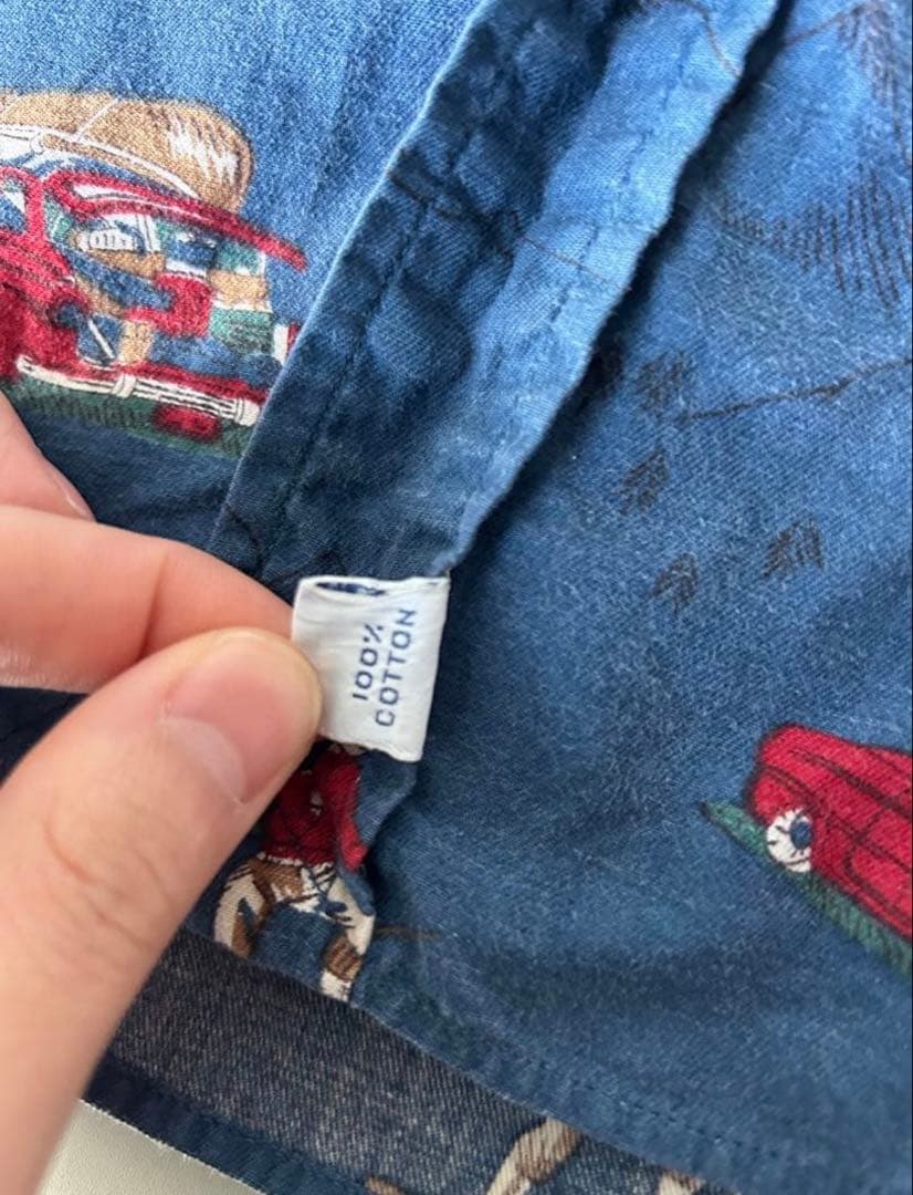 90s RALPH LAUREN ラルフローレン キャンプ　総柄 シャツ