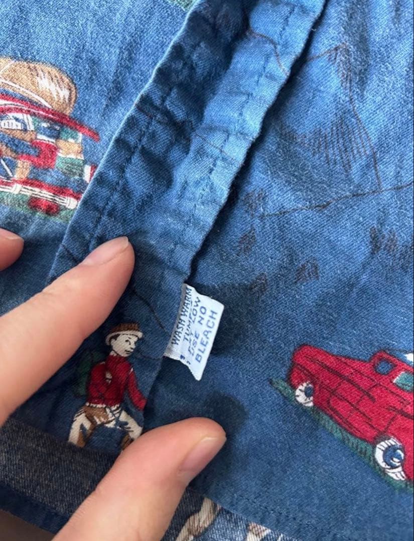 90s RALPH LAUREN ラルフローレン キャンプ　総柄 シャツ