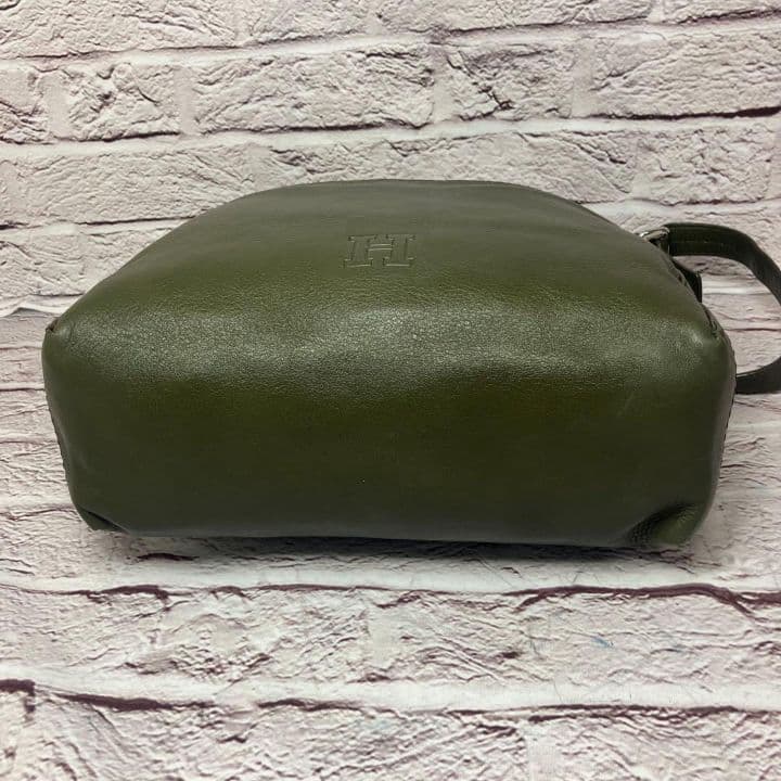 美品✨ヒロフ ヴィータ シボ革 Hロゴ ショルダーバッグ ソープ A4 2way