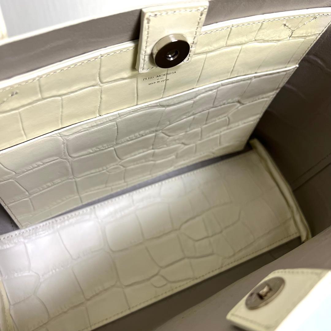 『未使用級』PELLE MORBIDA ペッレモルビダ　クロコ型押し　トート