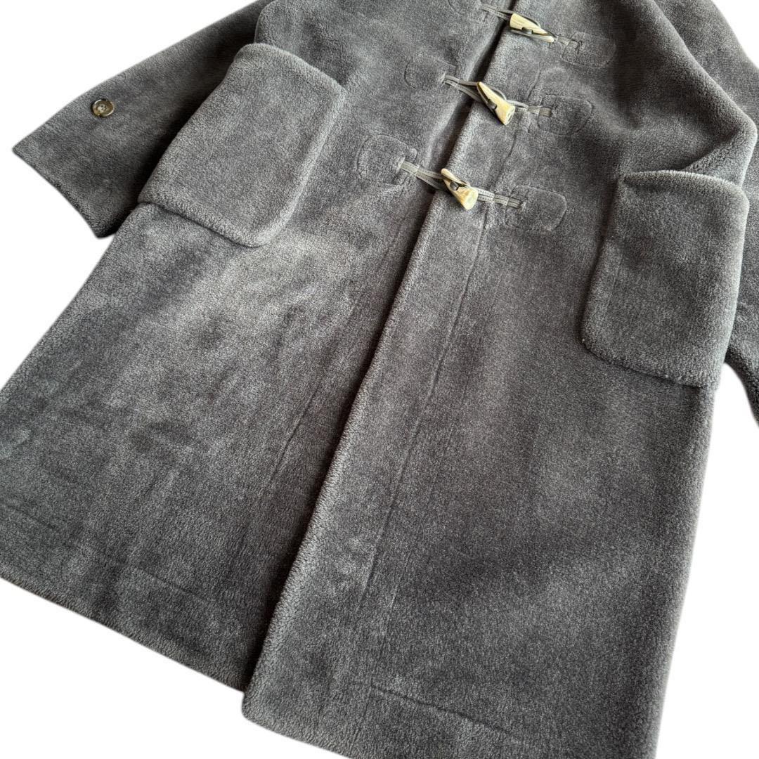 22AW FURFUR ボアダッフルコート ロング フーデッドコート グレー