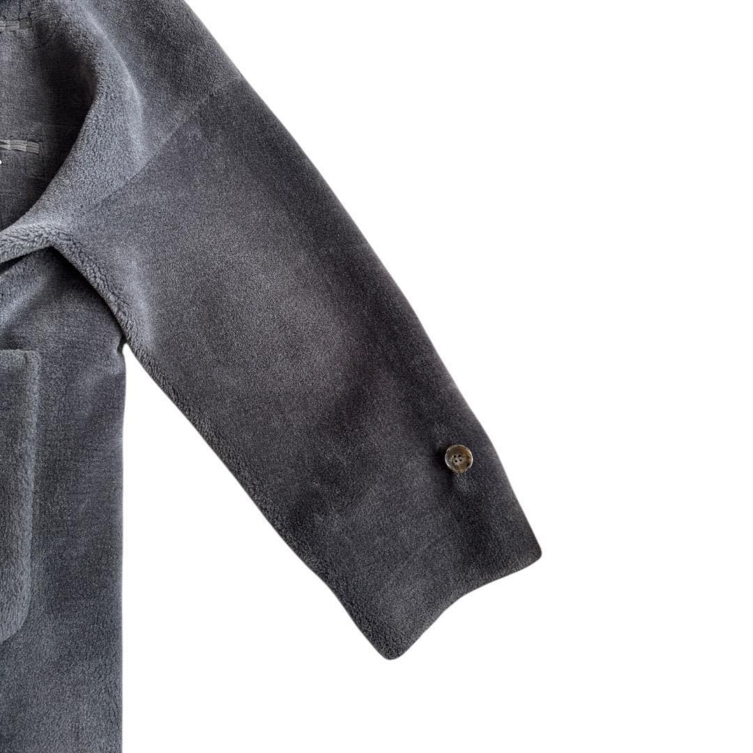 22AW FURFUR ボアダッフルコート ロング フーデッドコート グレー