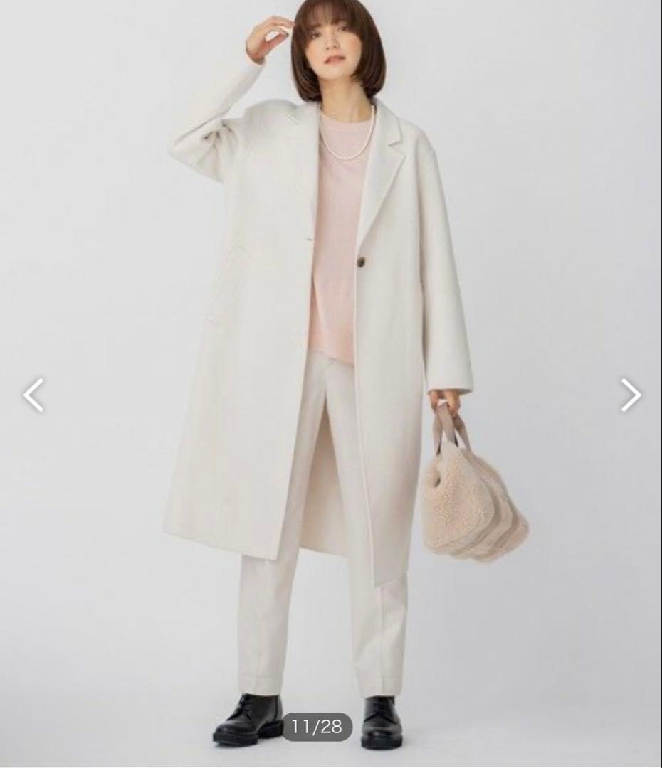 ウールリバーロングコート　23区　自由区　ICB