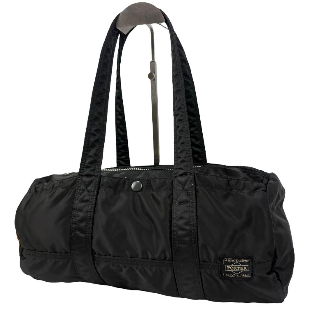 【美品】PORTER ポーター タンカー ミニボストンバッグ 肩掛け可能 黒