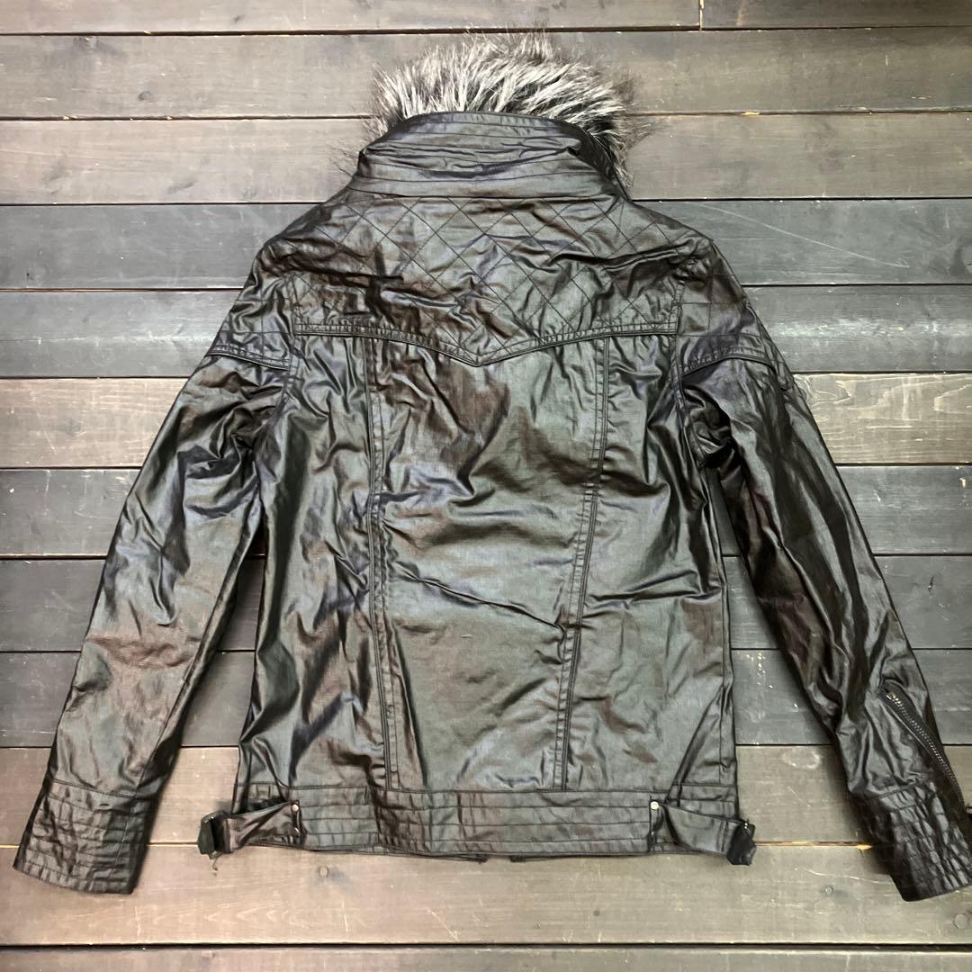 z*様 VICEFAIRY ファーフェイクレイヤーライダースジャケット 44 在