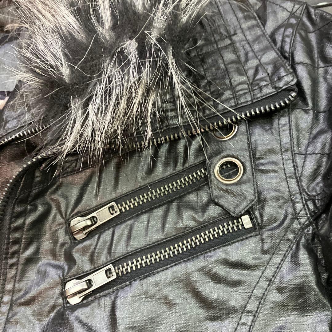 z*様 VICEFAIRY ファーフェイクレイヤーライダースジャケット 44 在