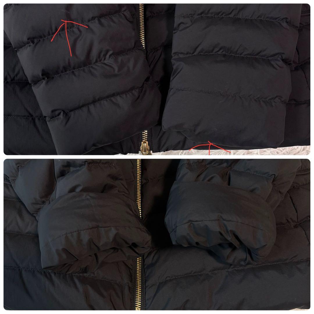 極美品/付属品✨タトラス ダウンジャケット ノコ ノーカラー ゴールドジップ 黒