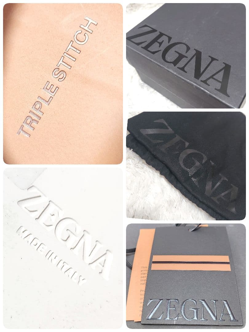 【使用感少】ZEGNA TRIPLE STITCH スウェード スニーカー