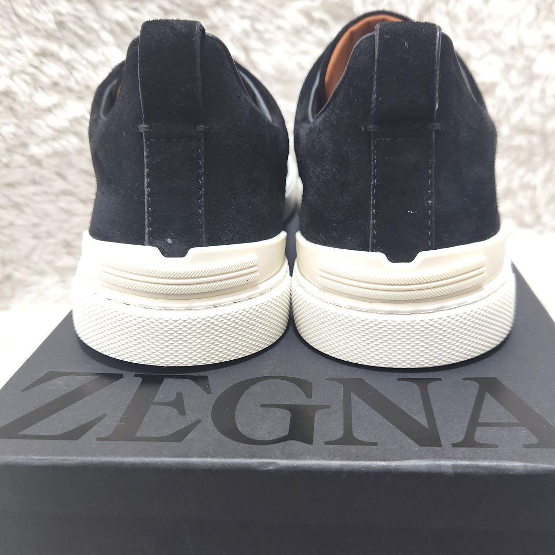 【使用感少】ZEGNA TRIPLE STITCH スウェード スニーカー