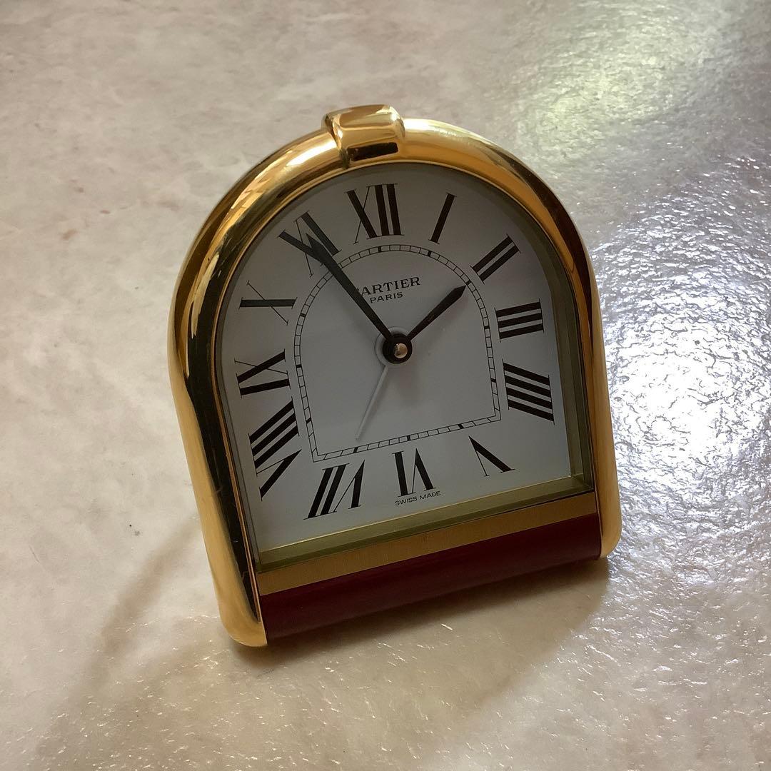 【ヴィンテージ・レア美品】Cartier テーブルクロック 置時計