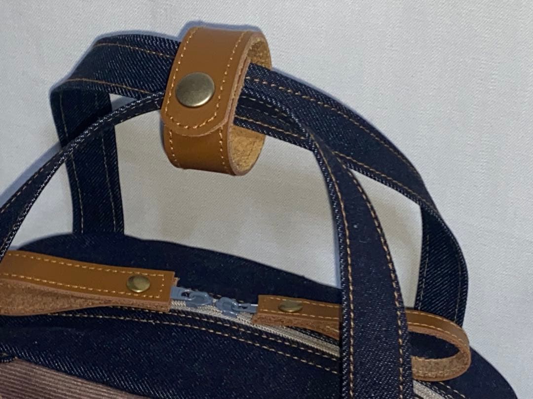 ☆ハンドメイド☆岡山デニム☆子犬☆柴犬☆4wayボストンバッグ