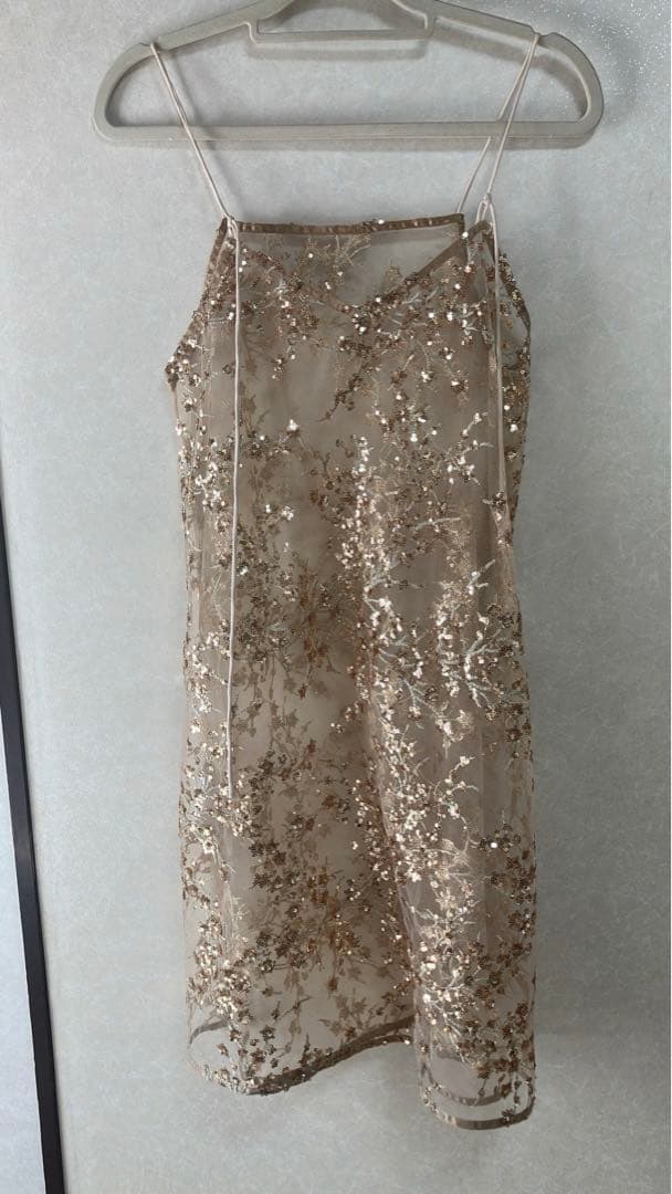 yae ヤエ Flower spangle camisole dress